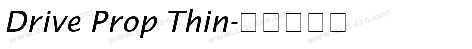 Drive Prop Thin字体转换